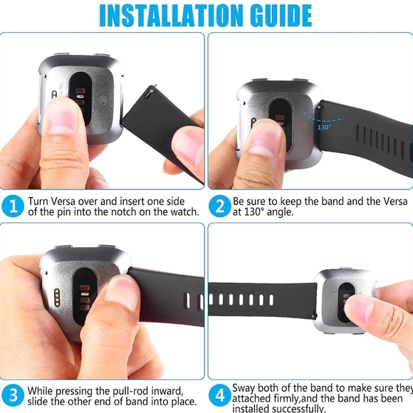 Fitbit Versa Wrist Bands & Charger - Picture 5 of 5